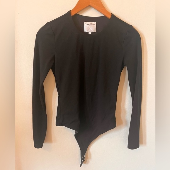 Privacy Please Long Sleeve Bodysuit Black Small - Picture 7 of 7